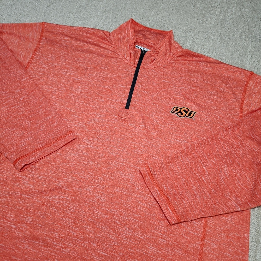 OSU Cowboys Sweatshirt‎ Men 2XL Oklahoma State Performance 1/4 Zip Pullover NCAA